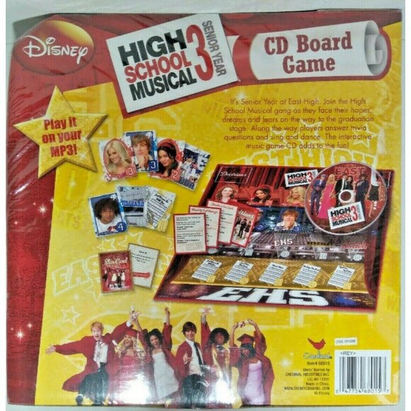 Disney High School Musical 3 Senior Year CD Board game + Music CD + Red Case - Picture 2 of 3